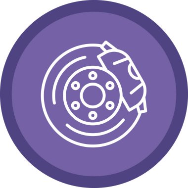 Fren diski grafik simgesi basit tasarım illüstrasyonu