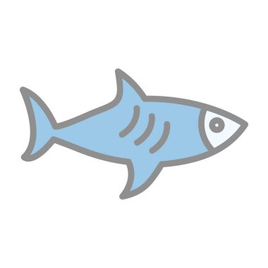 balık simgesi, vektör illüstrasyonu basit tasarım