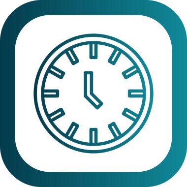 Saat simgesi, vektör illüstrasyonu basit tasarım