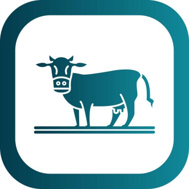 Bir ineğin vektör simgesi 