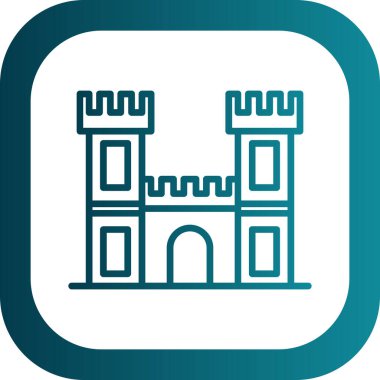 kale simgesi, vektör illüstrasyonu basit tasarım