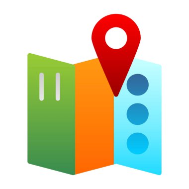 harita pin konumu simgesi düz biçimli