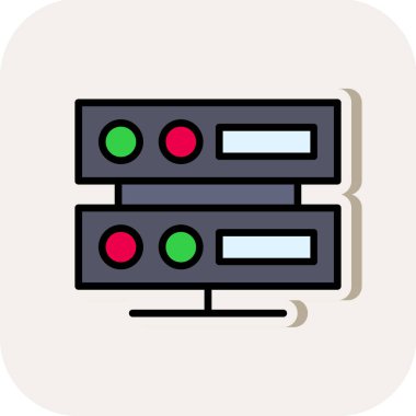 sunucu simgesi, vektör illüstrasyonu basit tasarım