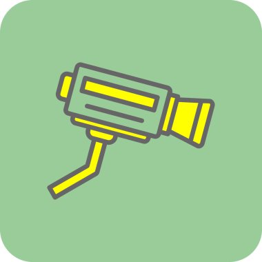 CCTV kamerası. Web simgesi basit illüstrasyon