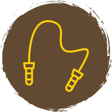 Düz renk simgesini atla. İp atlıyorum. İzole vektör illüstrasyonu