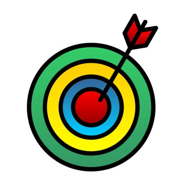 Hedef simgenin vektör illüstrasyonu 