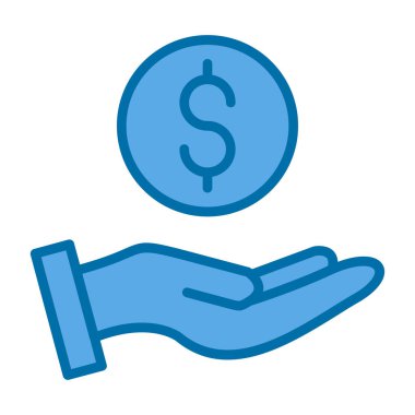 Dolar vektör ince çizgi simgesi