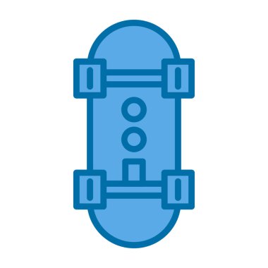 Modern kaykay simgesinin vektör illüstrasyonu                       