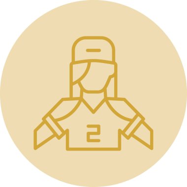 Kadın oyuncu simgesi, vektör illüstrasyonu 