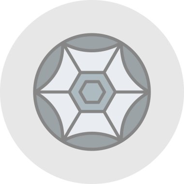 düz futbol topu simgesi, vektör illüstrasyonu