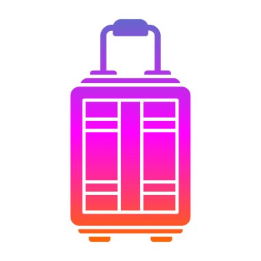 Bagaj web simgesi, vektör çizim 