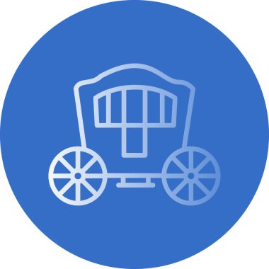 Carriage düz simgesinin vektör illüstrasyonu