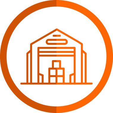 Depo simgesi vektör illüstrasyonu