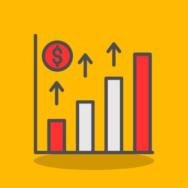 iş grafiği vektör simgesi