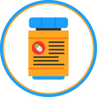 İlaç. Web simgesi basit illüstrasyon