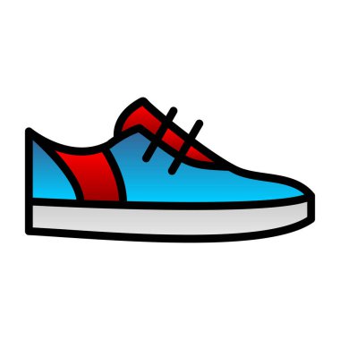 Ayakkabı. Web simgesi basit illüstrasyon 