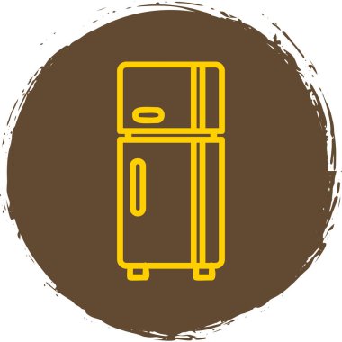 buzdolabı simgesi, vektör illüstrasyonu basit tasarım