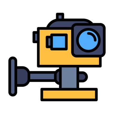 Eylem Kamerası simgesi, vektör illüstrasyonu basit tasarım