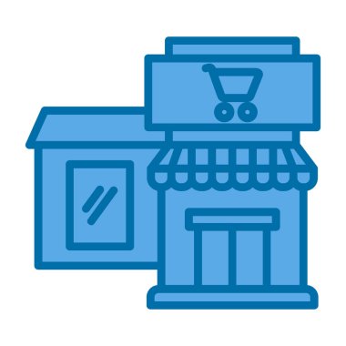 Alışveriş arabası ikon vektör illüstrasyonu