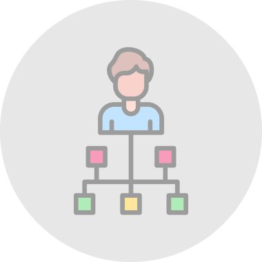 Yönetimin düz simgesinin vektör illüstrasyonu 