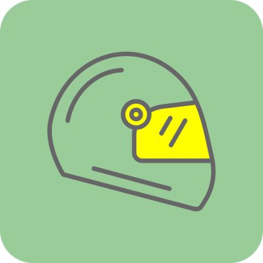 Kask simgesi vektör illüstrasyonu