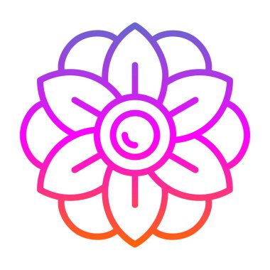 çiçek simgesi vektör illüstrasyonu