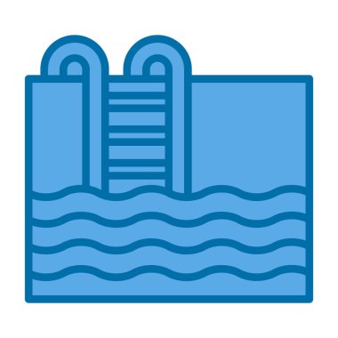 Havuzu web simgesi, vektör çizim 