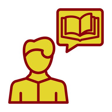 Kitap ikonu vektör illüstrasyon tasarımı okuyor