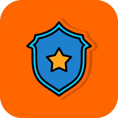 Kalkan kutsal kişilerin resmi, düz tasarım stili