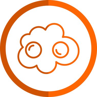 Yağda yumurta ikonu, vektör illüstrasyon