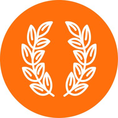 Defne çelengi ağ vektör simgesi