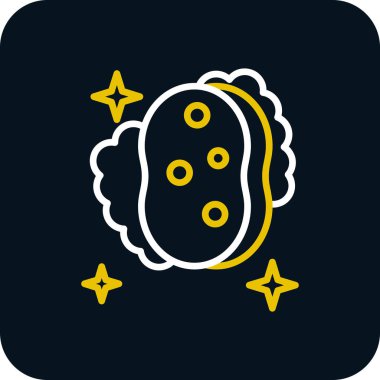 Sünger simgesinin vektör illüstrasyonu 