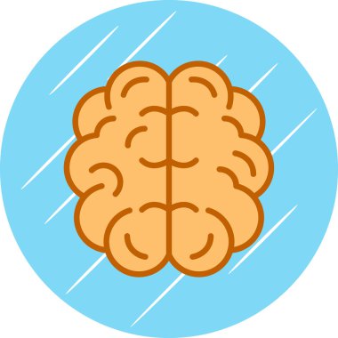 Beyin simgesi, vektör illüstrasyonu 