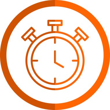 Zamanlayıcı simgesi vektörü. düz tasarım çizimi