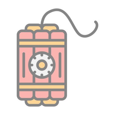 dinamit simgesi, vektör illüstrasyonu basit tasarım