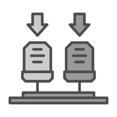 Bilgisayar vektör tasarımlı sunucu veri merkezi