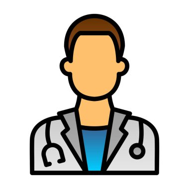 doktor avatar vektör resimleme 