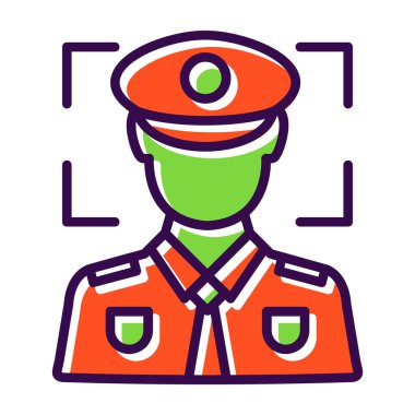 Memur bey. Web simgesi basit illüstrasyon