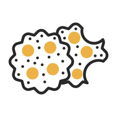 Kurabiye simgesi, vektör illüstrasyonu basit tasarım