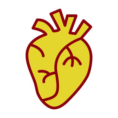 İnsan kalbi simgesi, vektör illüstrasyonu basit tasarım