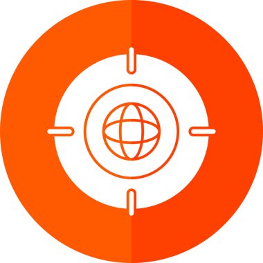 dünya simgesi, modern düz tasarım