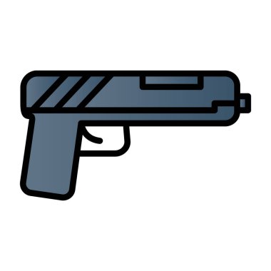 silah simgesi, vektör illüstrasyonu basit tasarım