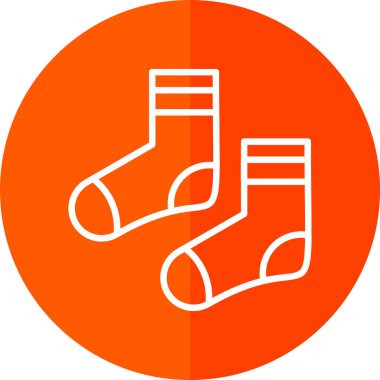 iki çorap düz simgesi, vektör illüstrasyonu