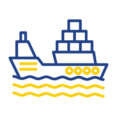 ship icon, vector illustration simple design