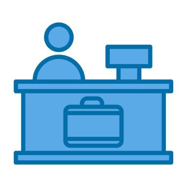 iş masası vektör illüstrasyonu