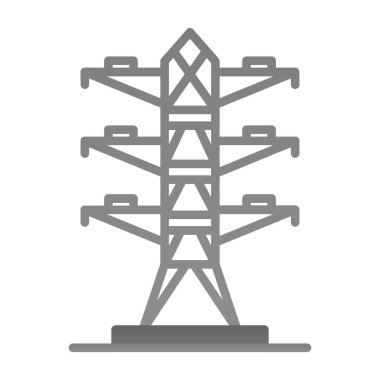 yüksek voltaj güç kulesi simgesi, basit biçim