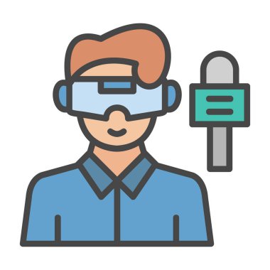 Vr. Web simgesi basit illüstrasyon
