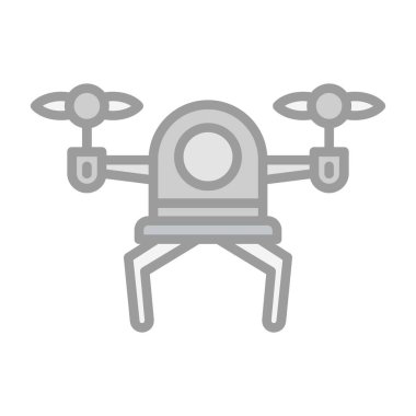 Drone simgesi, vektör illüstrasyonu basit tasarım
