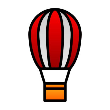 Hava balonuna çarptı. Web simgesi basit illüstrasyon