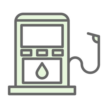 Yakıt pompası ikonu. Mobil tasarım ve web tasarımı için tam biçim illüstrasyonu.